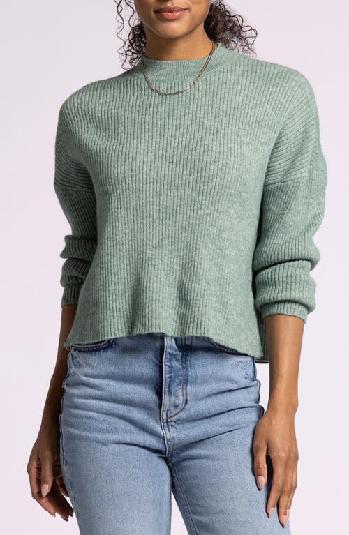 Shop Thread & Supply Lana Rib Crewneck Sweater In Coastal Teal