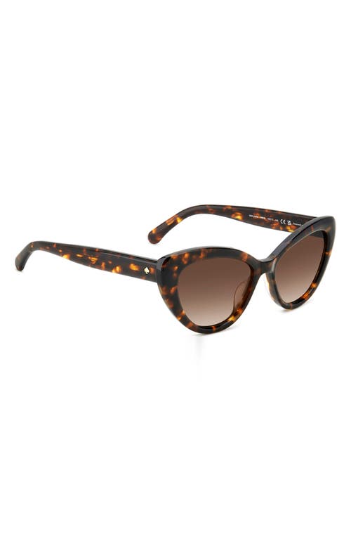 Shop Kate Spade New York Marlah's 53mm Gradient Cat Eye Sunglasses In Havana/brown Gradient