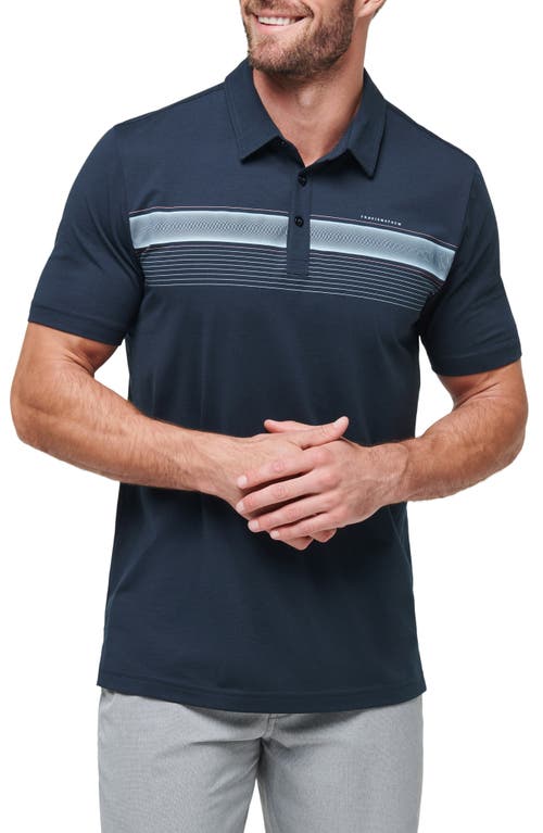 TravisMathew State of the Art Stripe Piqué Golf Polo Total Eclipse at Nordstrom,