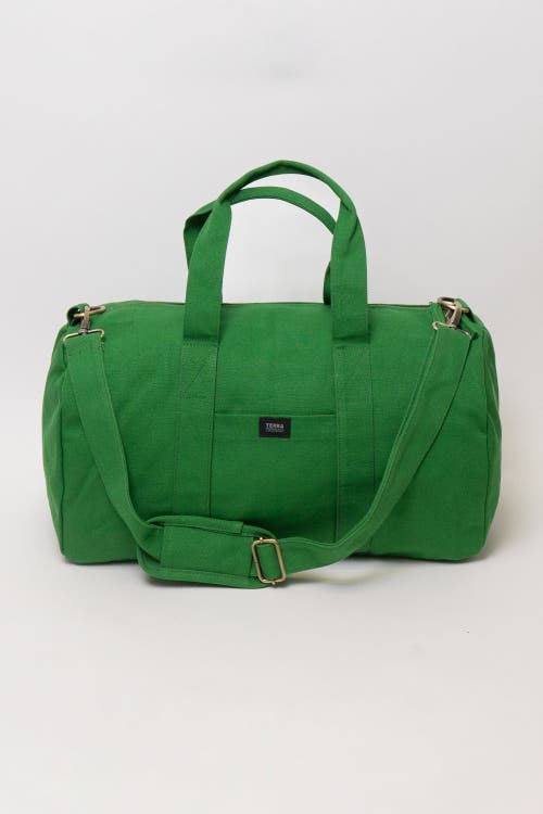 Terra Thread Organic Cotton Gym Bag In Moss Green