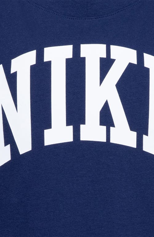 Shop Nike Kids' Club Logo Graphic T-shirt In Midnight Navy