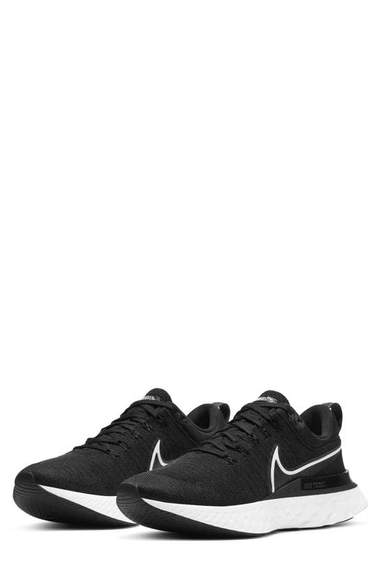 Nike React Infinity Run Flyknit 2 Running Shoe In Black/ Iron Grey/ White
