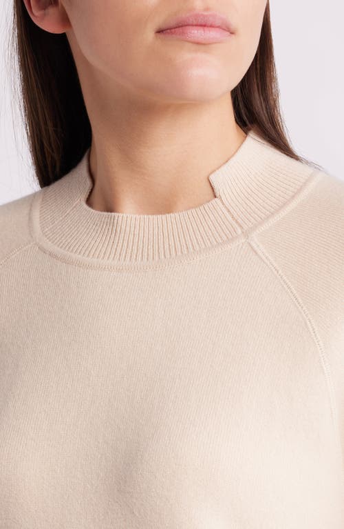 Shop Hugo Boss Boss Fariola Wool & Cashmere Sculpted Mock Neck Sweater In Beige Melange