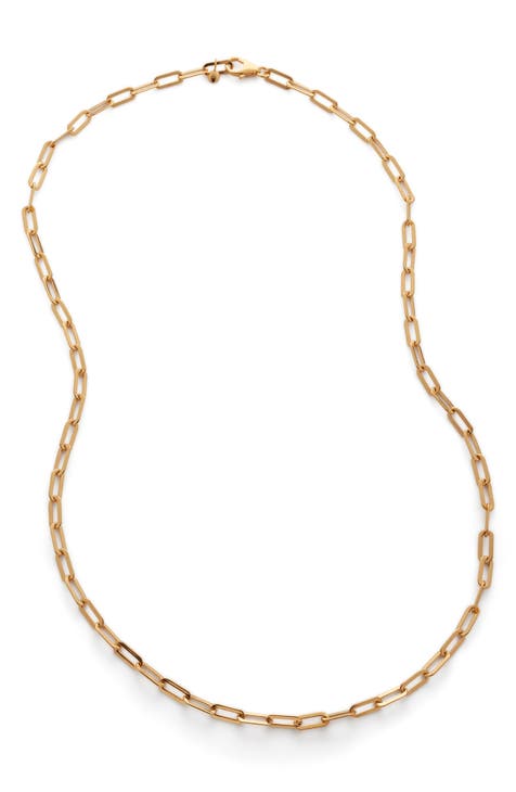 Deco Paper Clip Chain Necklace