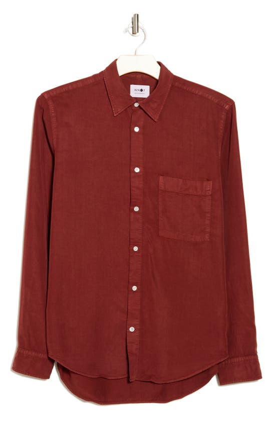 Nn07 Arne 5969 Button-up Shirt In Mahogany