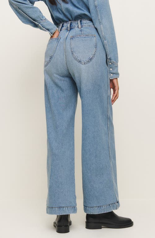 Shop Reformation X Kacey Musgraves Austin Ultrahigh Waist Wide Leg Jeans In Sanders