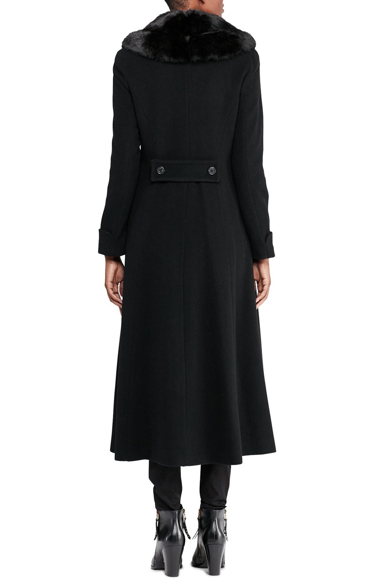 ralph lauren fur collar coat