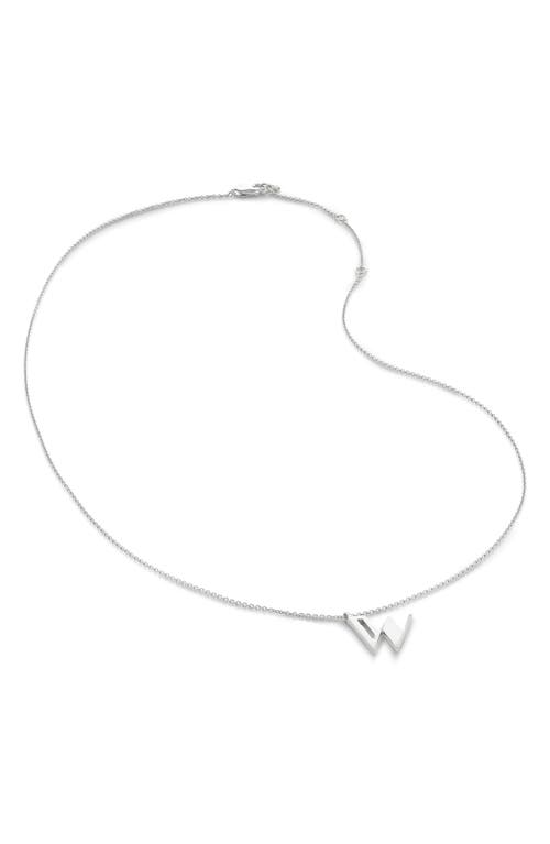 Monica Vinader Initial Pendant Necklace in Sterling Silver
