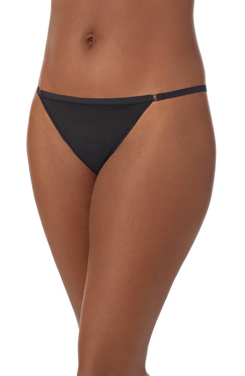 Shop Le Mystere Le Mystère Shimmer Thong In Black