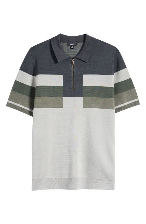 REISS REISS VERDE COLORBLOCK HALF ZIP POLO SWEATER 