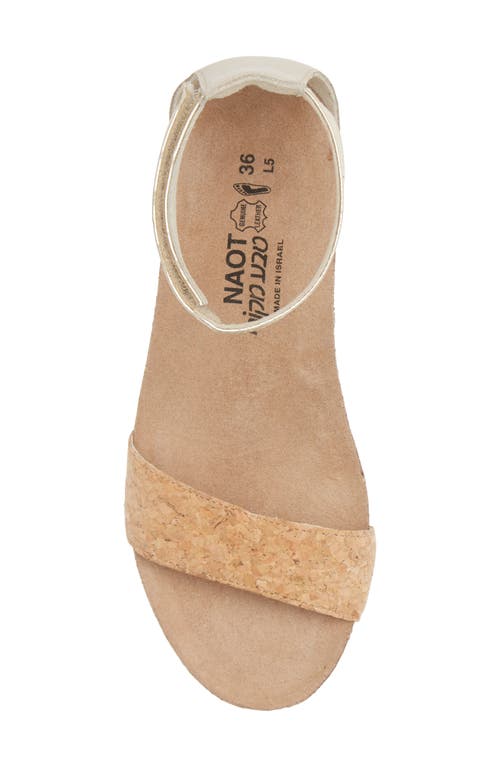 Naot 'pixie' Sandal In Cork/ Ivory/ Radiant Gold | ModeSens