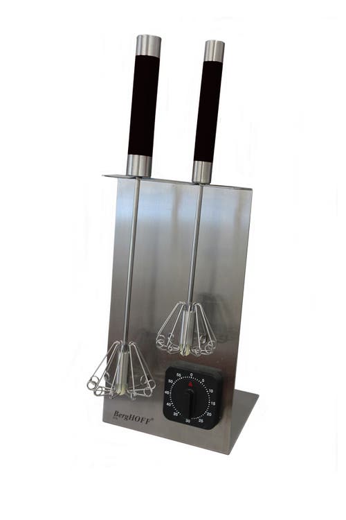 Berghoff Essentials 3-pc. Stainless Steel Whisk Set In Black/silver