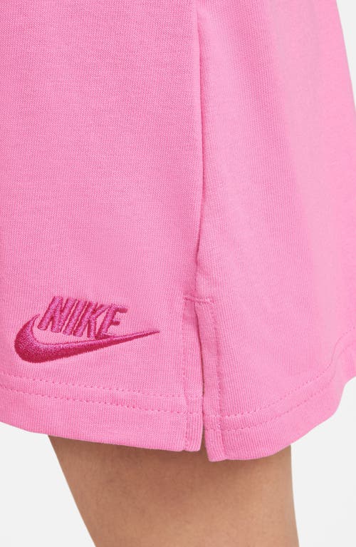 Shop Nike Kids' Cotton Jersey Shorts In Playful Pink/active Fuchsia