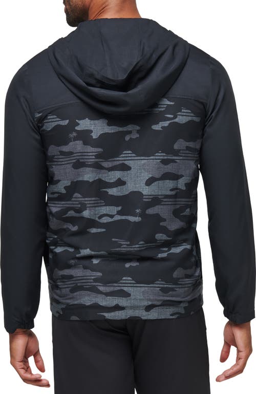 Shop Travismathew Camo Zip Hoodie In Black