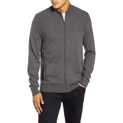 Nordstrom Shop Zip Sweater, Grey
