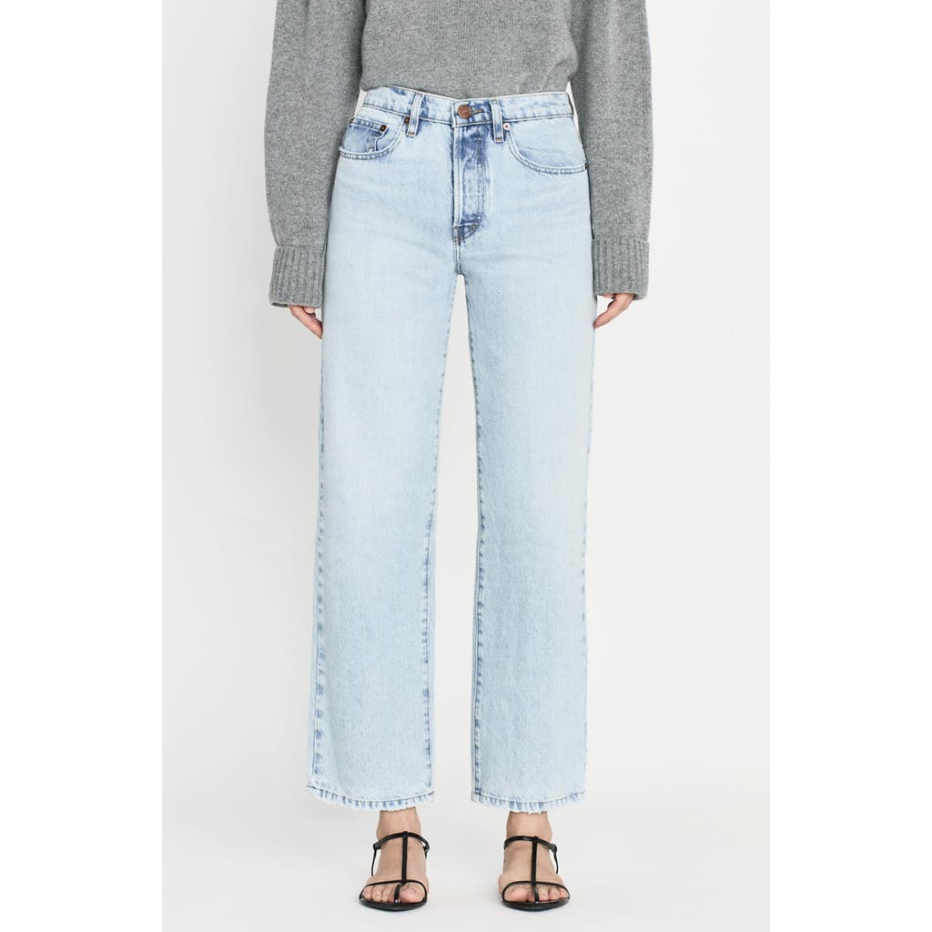 Frame The Slouchy Straight Leg Jeans In Fizz Indigo