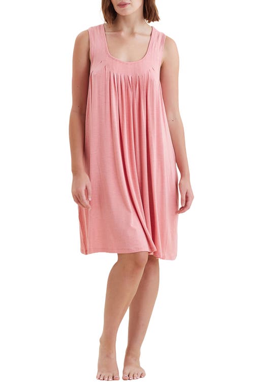 Papinelle Kate Pleated Nightgown In Strawberry