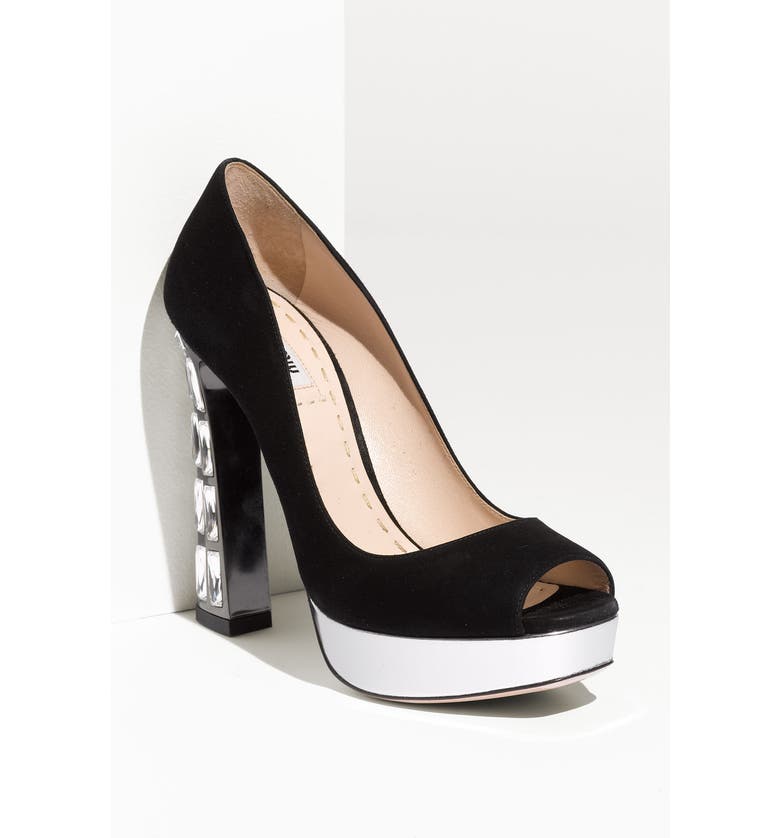 Miu Miu Jeweled Heel Platform Pump | Nordstrom