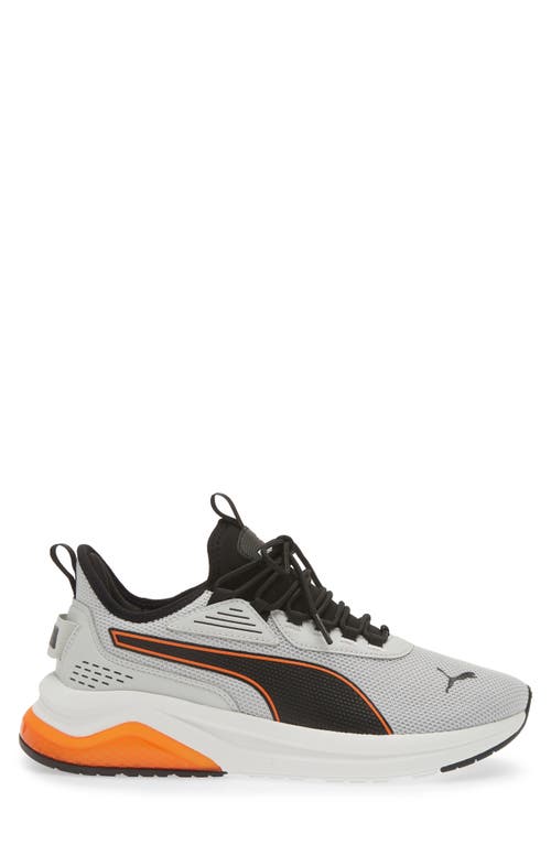 Puma Amplifier Sneaker In Flat Light Gray-black-orange
