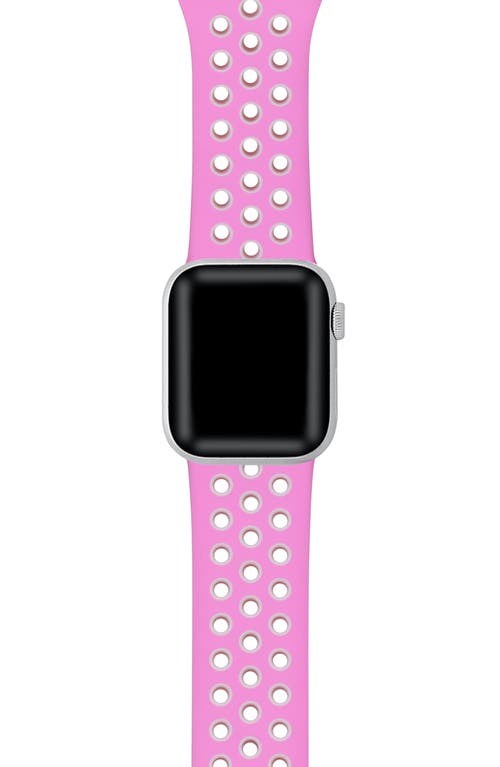 Shop The Posh Tech Skytraveller Silicone 22mm Apple Watch® Watchband In Pink/light Pink