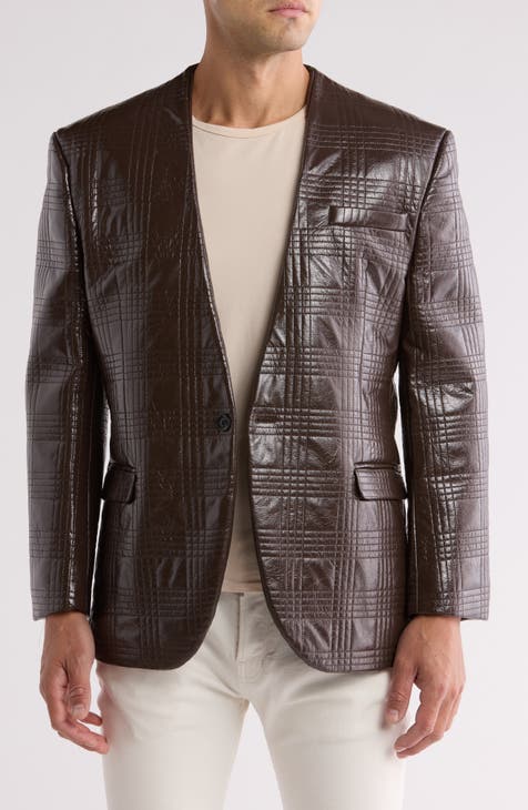 Oversize Quilted Faux Leather Jacket