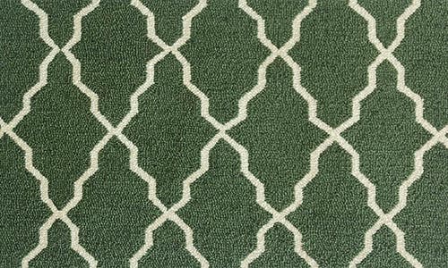 R16 Home Lattice Door Mat In Green White