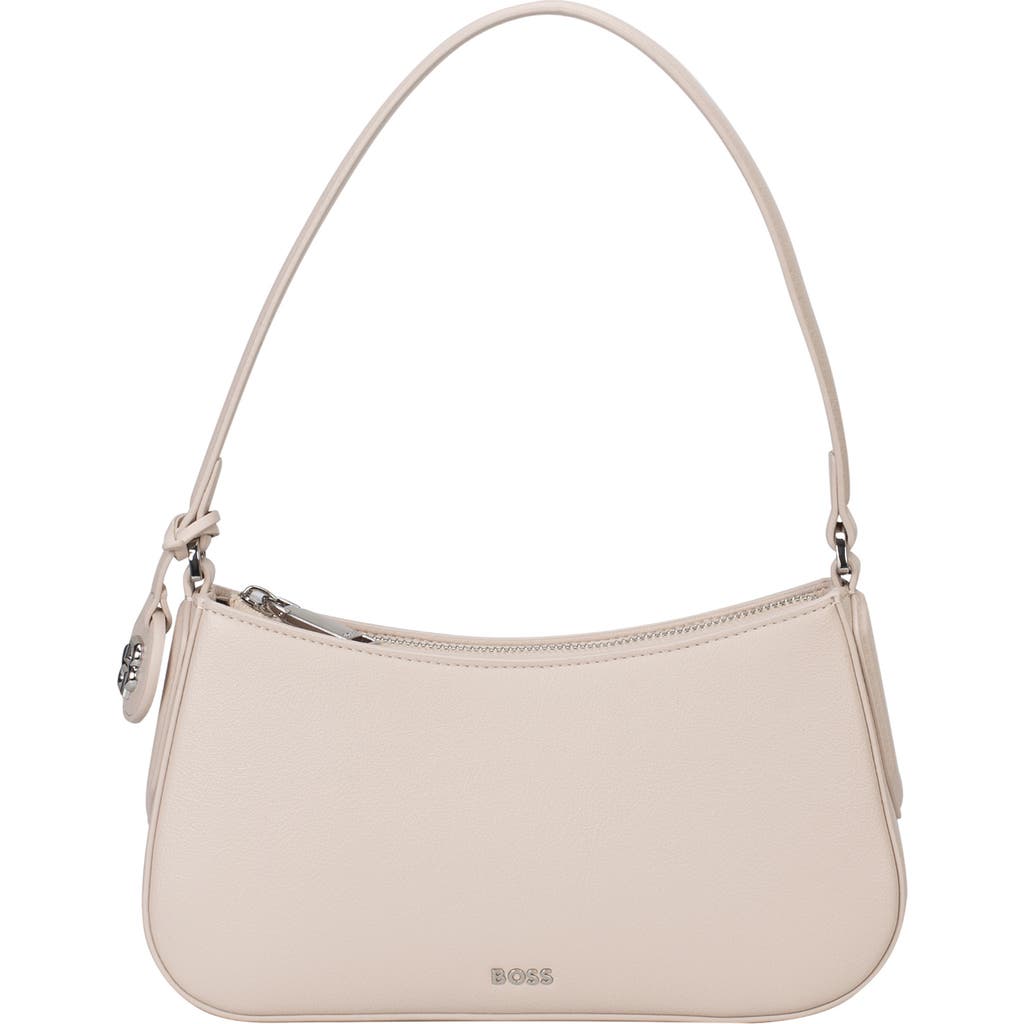 Hugo Boss Hugo Liriel Faux Leather Hobo Bag In Light Beige