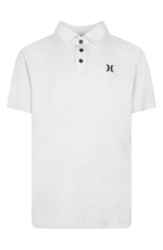 Hurley Kids' Dri-fit Belmont Polo Shirt In Pure Platinum Heather