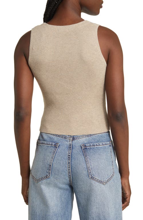 Shop Rails Rose Rib Vest In Oatmeal