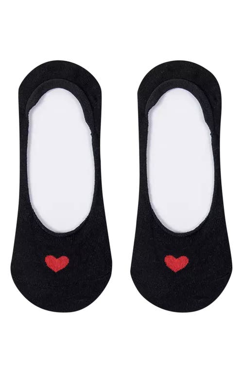 High Heel Jungle Assorted 3-pack Secret Heart No Show Socks In Black White