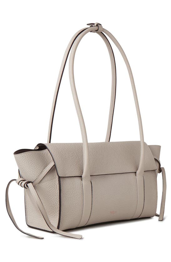 Mulberry Small Minimal Bayswater Leather Satchel In Chalk