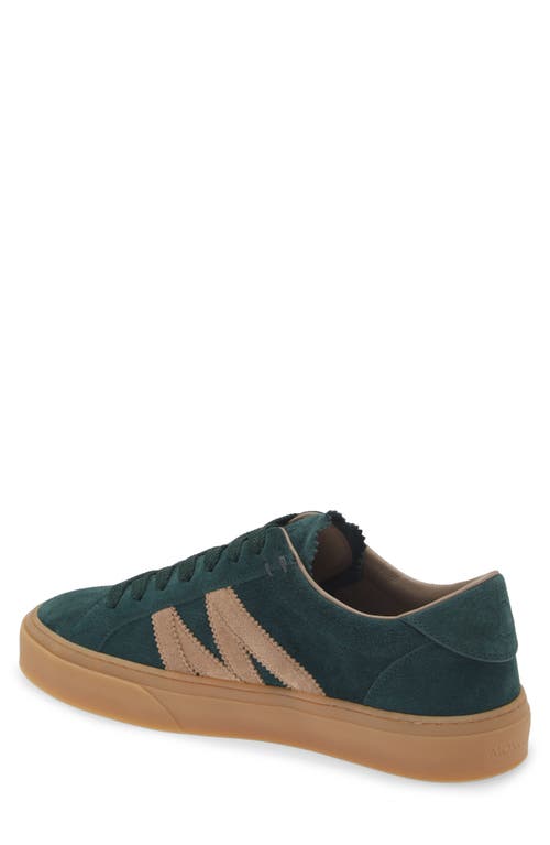 Moncler Suede Monaco Low-top Sneakers In June Bug