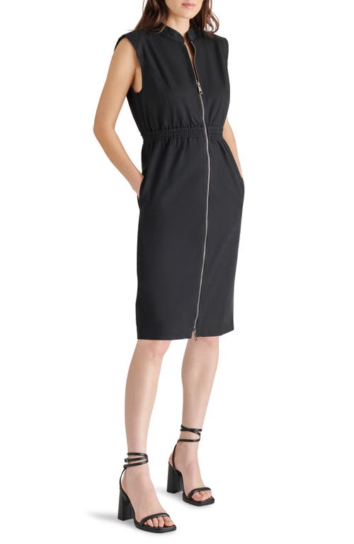 Shop Steve Madden Rey Zip Front Dress In Black