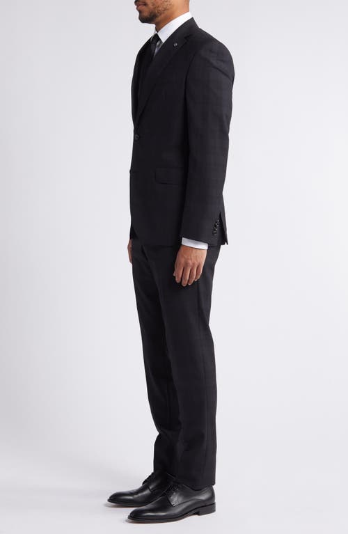 Shop Ted Baker London Roger Extra Slim Fit Plaid Wool Suit In Black