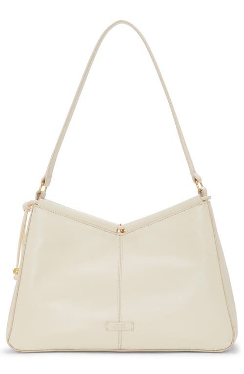 Shop Vince Camuto Maire Leather Shoulder Bag In Warm Vanilla