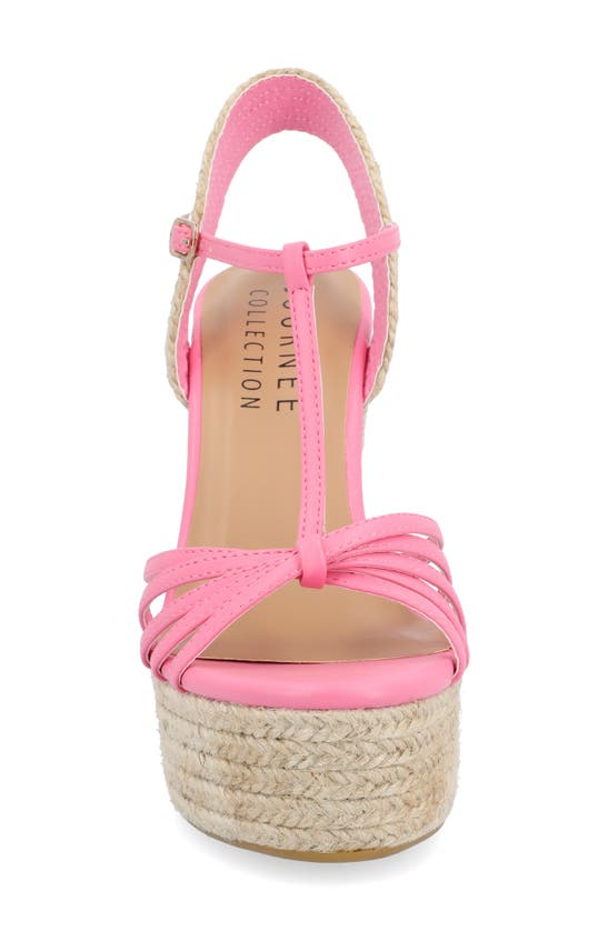 JOURNEE COLLECTION JOURNEE COLLECTION YARA TRU COMFORT T-STRAP ESPADRILLE WEDGE PLATFORM SANDAL