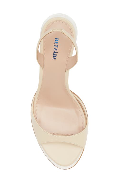 Betzábe Slingback Sandal In Ivory Nappa White Detail