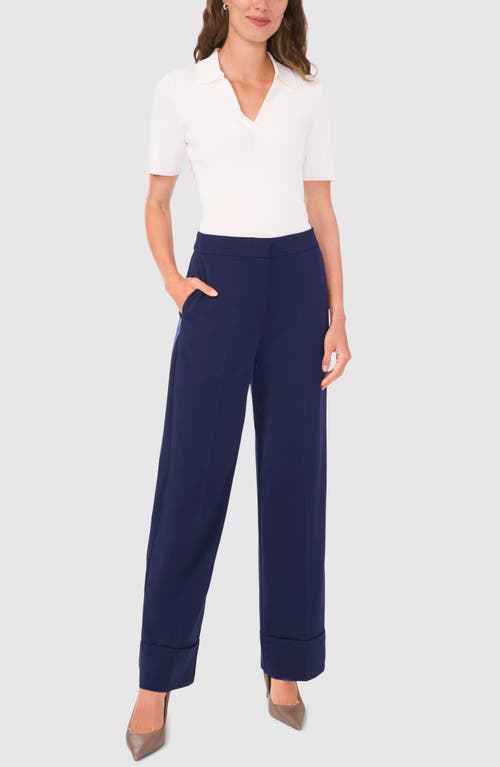 Shop Halogenr Halogen(r) Cuff Wide Leg Pants In Classic Navy Blue