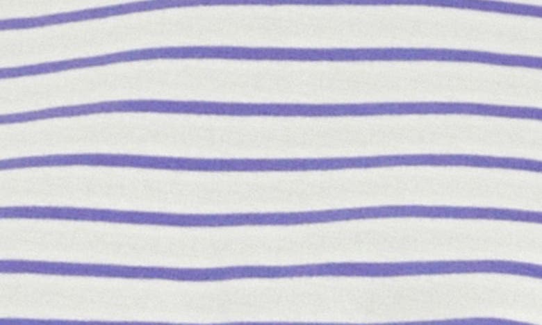 Shop English Factory Striped Cotton Jersey Short Sleeve T-shirt In Purple