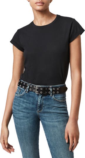 AllSaints Anna Cuff Sleeve Cotton T-Shirt | Nordstrom