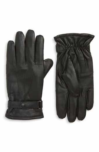 ANGEL COLA Inc men's faux shearling sheepskin gloves Crack black new