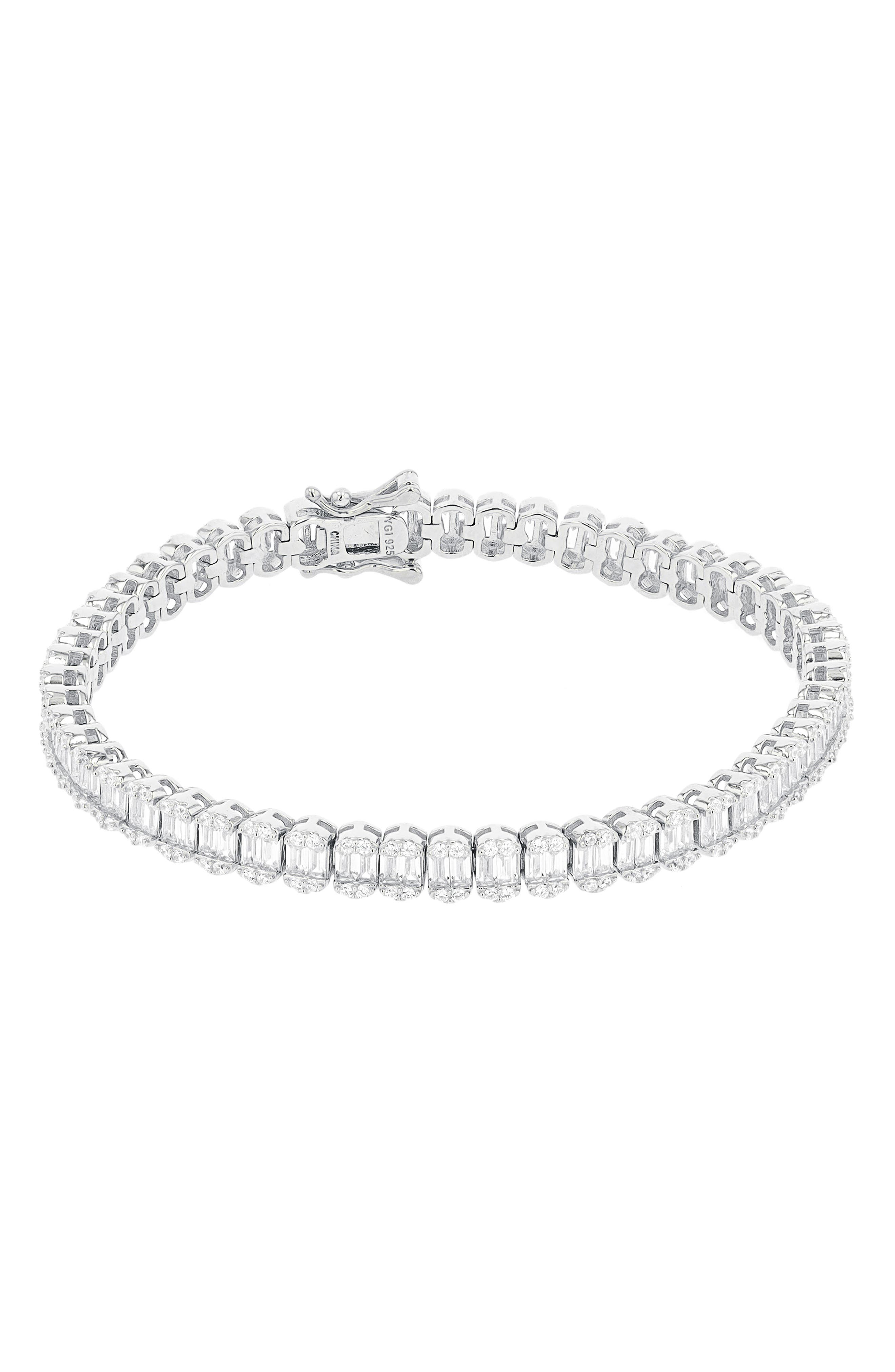 cubic zirconia diamond tennis bracelet