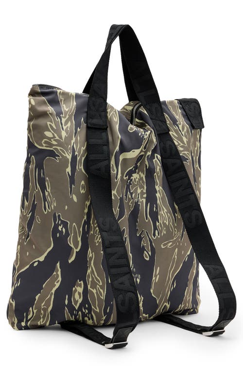 Shop Allsaints Kei Tote Backpack In Camo Green