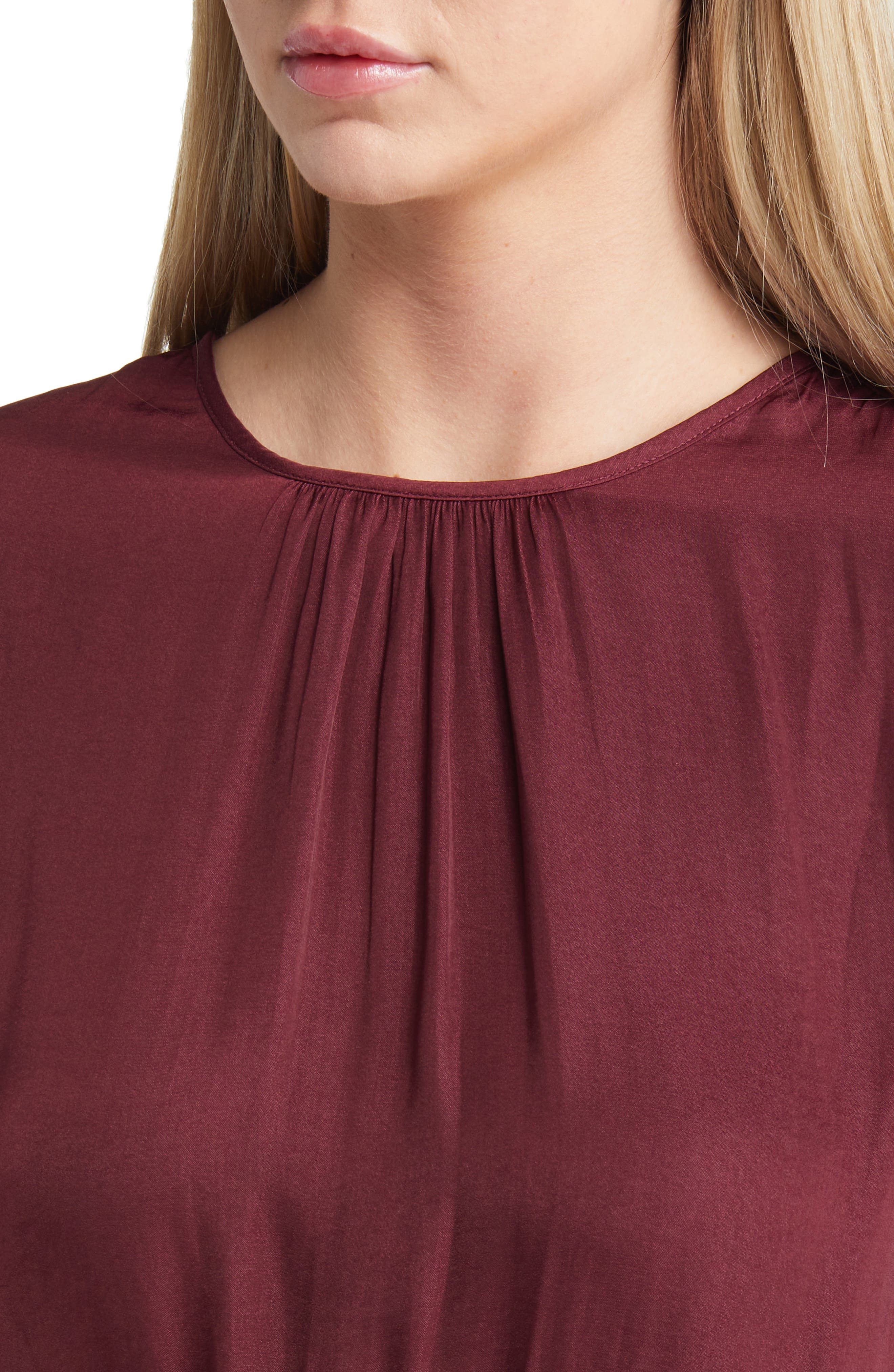 Socialite Smocked Tiered Long Sleeve Satin Dress | Nordstrom