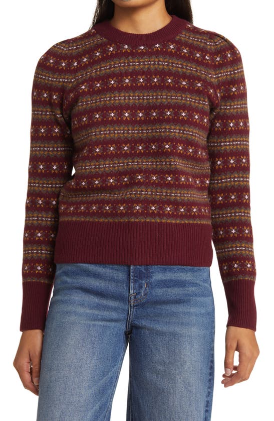 FAHERTY HIGHLAND FAIR ISLE SWEATER