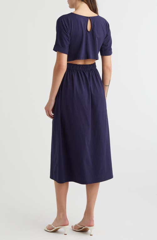 Shop Luxely Luna Cutout Midi Dress In Evening Blue