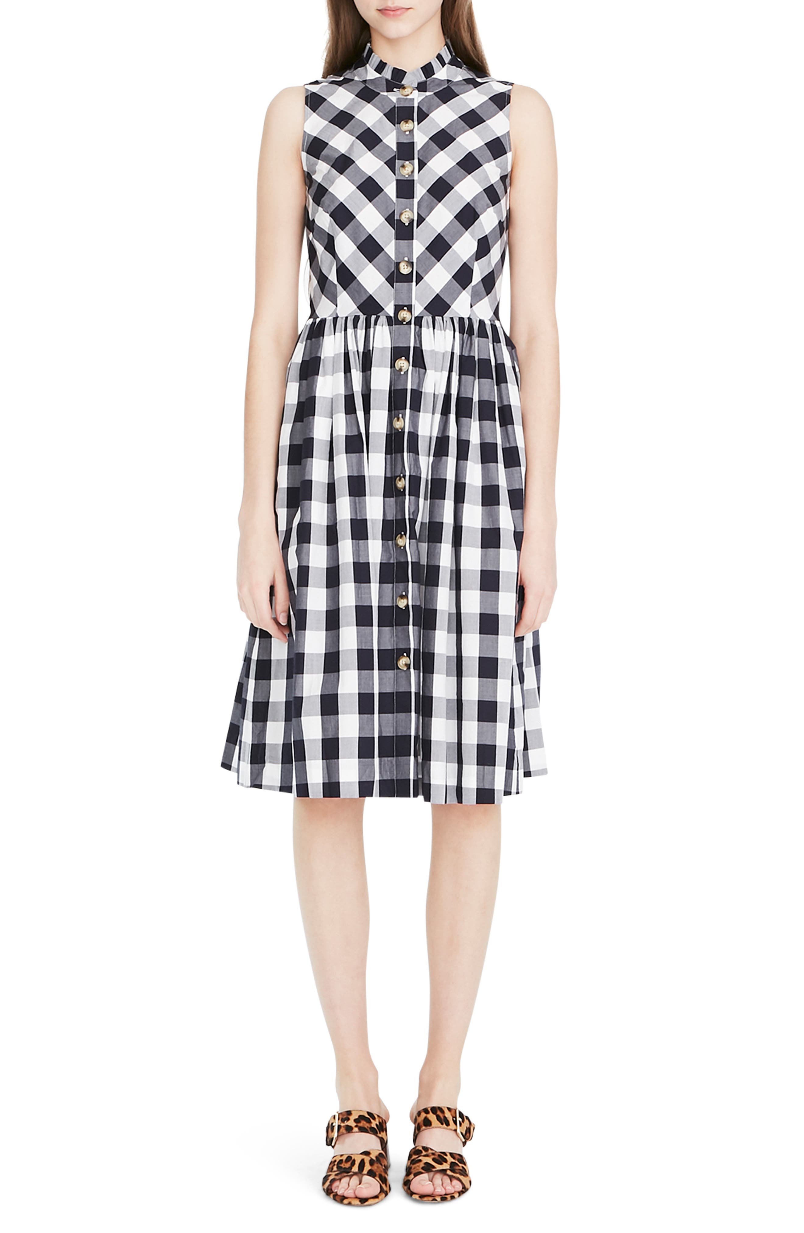 j crew button down dress