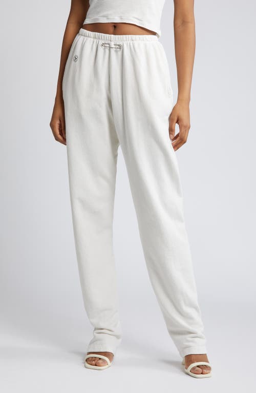 Gender Inclusive Safety Pin Hemp & Organic Cotton French Terry Sweatpants in White