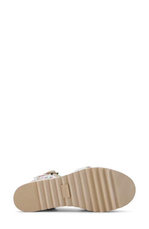 Shop Toms Louisa Platform Wedge Sandal In White Multi