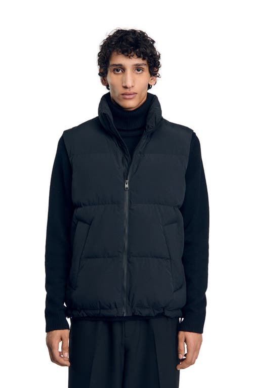 Shop Sandro Sleeveless Down Jacket In Black